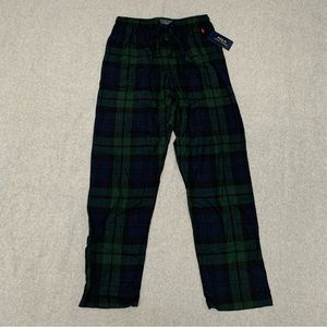 Polo Ralph Lauren Green & Blue Plaid Pajama Bottoms Size Large